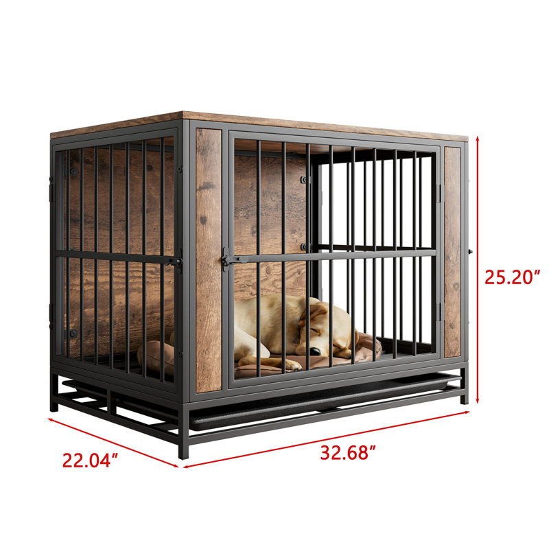Cage pour chien, Grand (H 25,20 po x l 22,04 po x P 32,68 po)