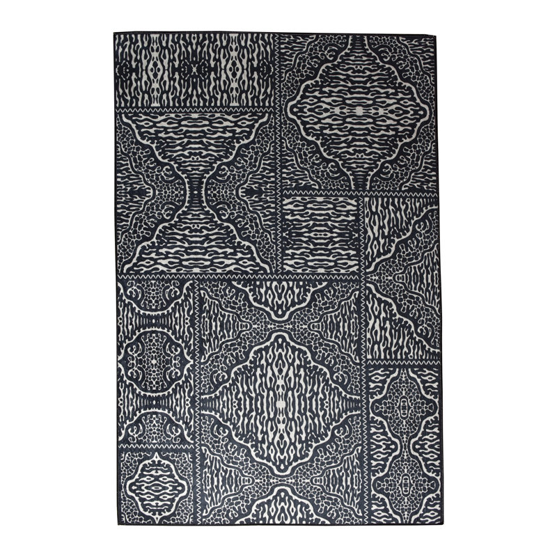 Tapis lavable à la machine de qualité supérieure, 4,6 x 6,2 pi, 100% polyester, hauteur des poils de 0,2 po | Antibactérien et antidérapant dessous | Durable avec 700 g / m² | Facile d'entretien, idéal pour le décor du salon et de la chambre à coucher