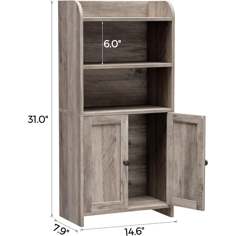 Petite armoire de rangement avec 2 portes, Grège