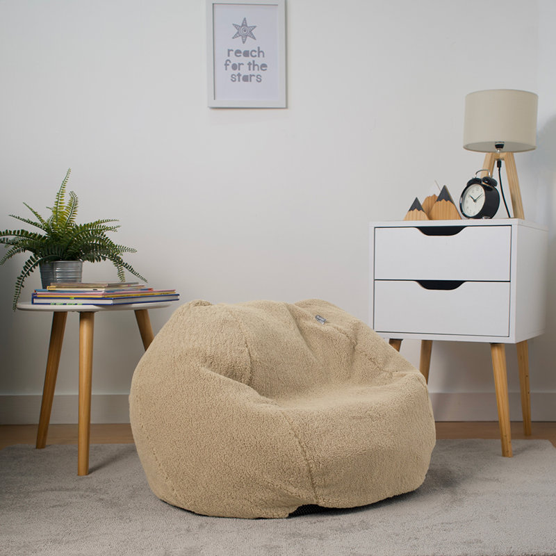 Polyester Refillable Classic Bean Bag, Beige