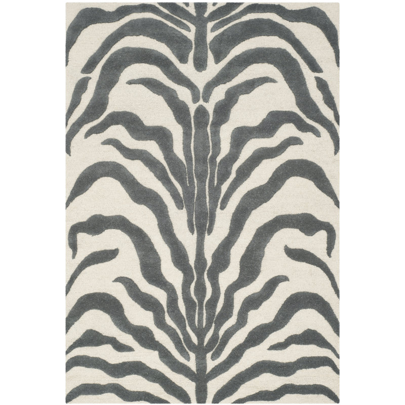 Carevelle Animal Print Wool Hand Woven Area Rug, Rectangle 122 x 183 cm