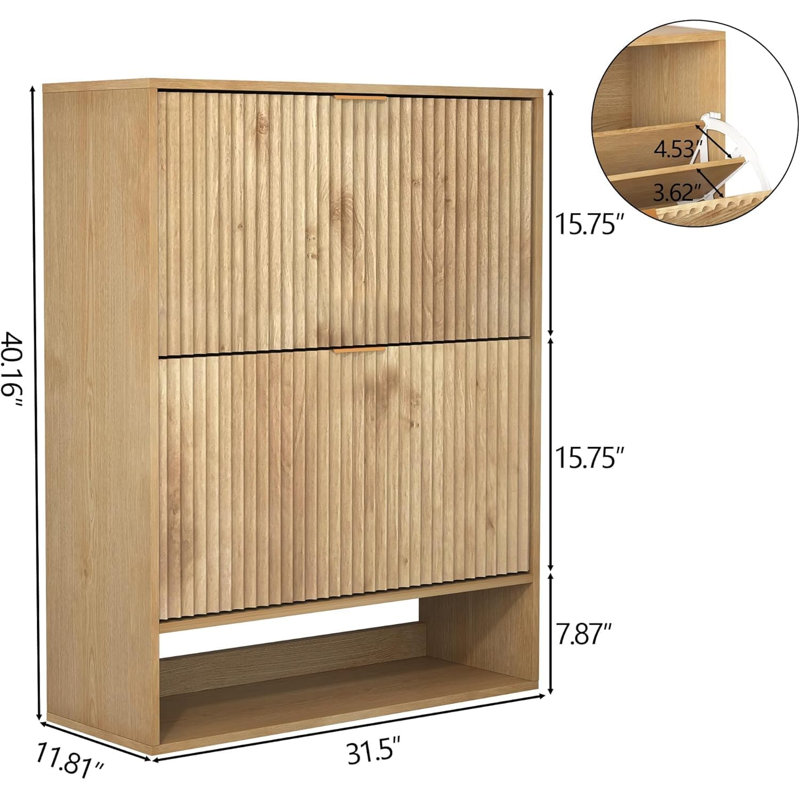 20 Pair Shoe Storage Cabinet