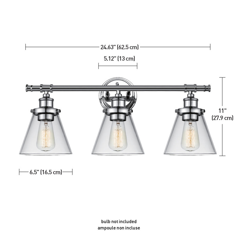Thrailkill 3 - Light Dimmable Vanity Light, Chrome