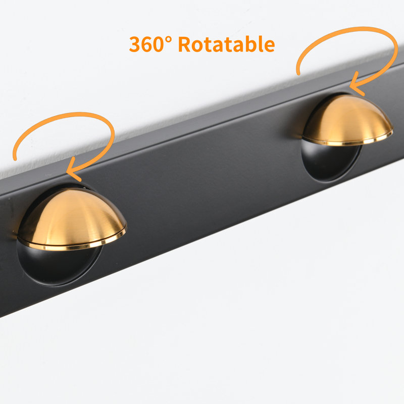 Alannah 6 - Light LED Dimmble Black Flush Mounted Sconce