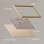 «Flying Cranes with Bamboo Motif in Minimalist Style», affiche rustique encadrée-104787948-104787947