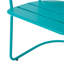 Collection Elegant Garden Bistro - Fer, finition bleu sarcelle, 2 chaises et table ovale en fer pour l'extérieur avec accent