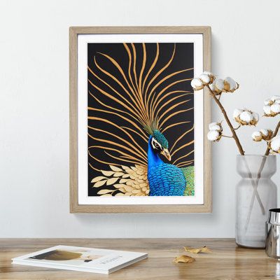 Striking Peacock Art No.4 - Framed Print