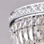 Plafonnier encastré en cristal et chrome 4 lumières 15 pouces Moronta