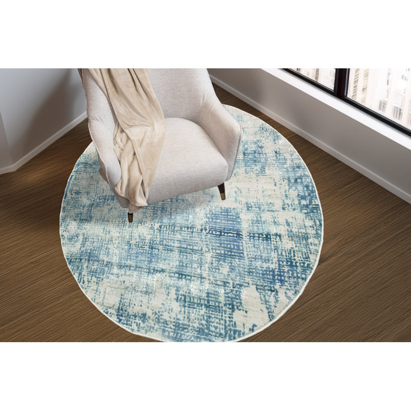 Shaniya Abstract Indoor Rug, Round 5'3"