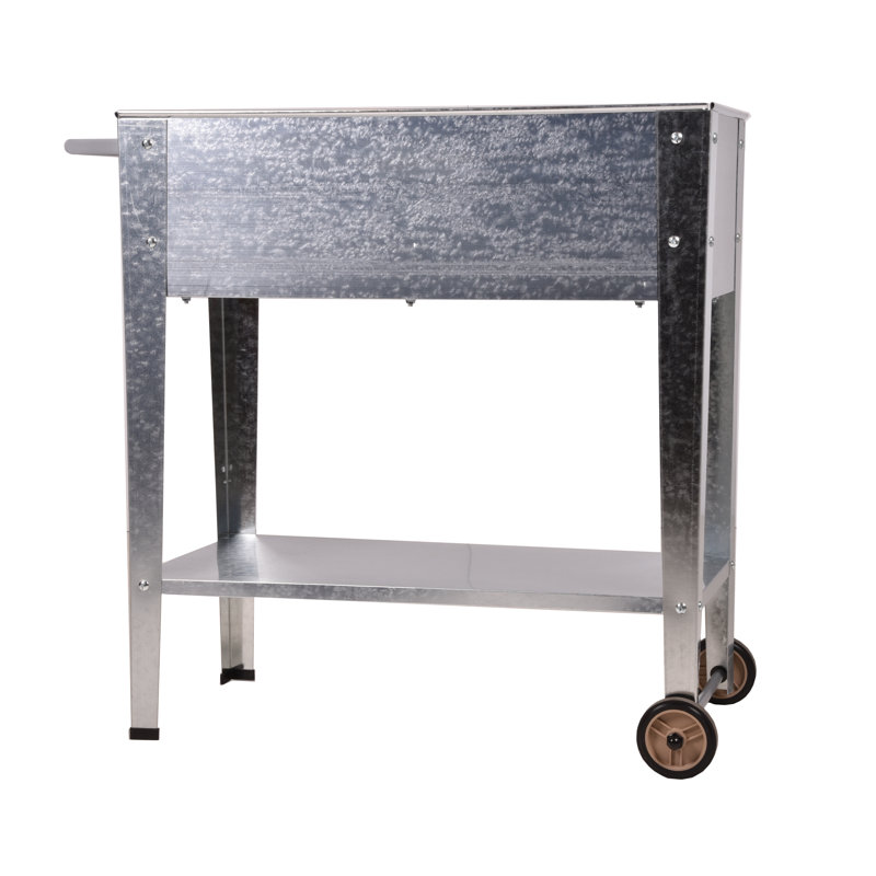 Anteus Metal Raised Garden Bed, Silver