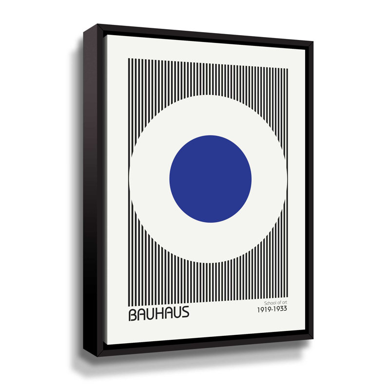 Bauhaus 5 - Impression sur toile, Cadre noir, H 10 po x l 8 po