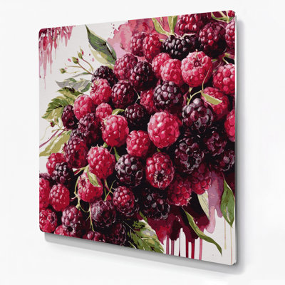 Fruit Mulberry Red Red Metal Wall Art