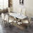 70'' Rectangle Faux Marble Dining Table-72985089