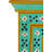 Amsterdam Highboard Solid wood 2 doors Hand painted 