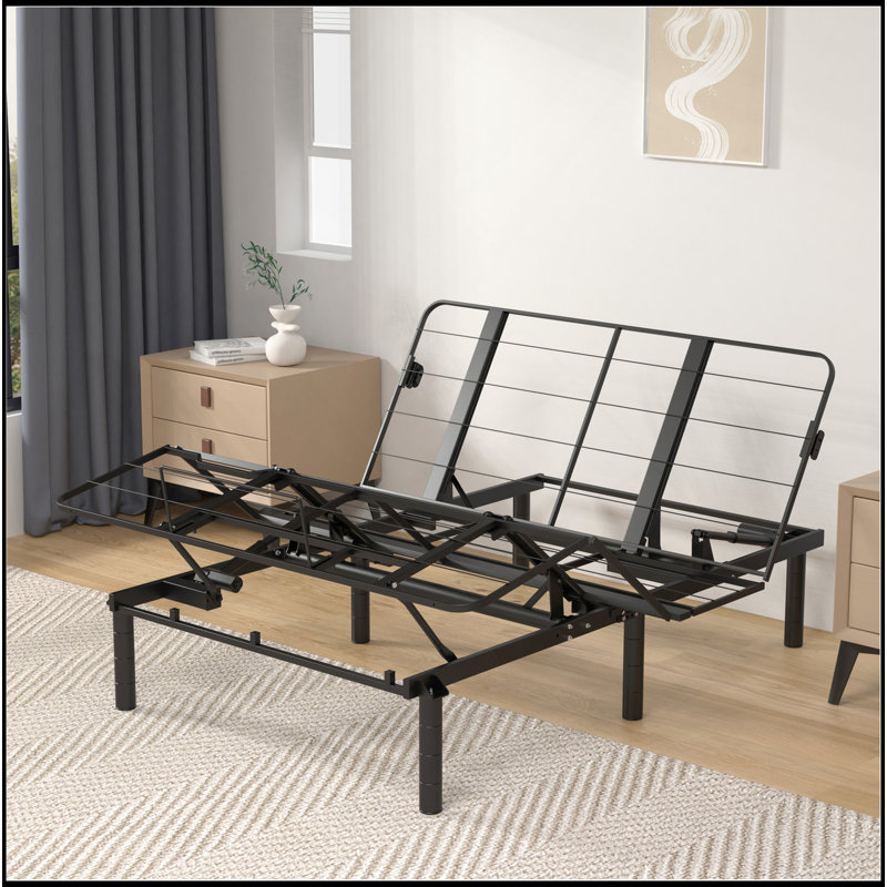 Base de lit réglable à dégagement zéro avec tête et pied de lit inclinable, moteur grand lit, gravité zéro, deux ports USB A + C