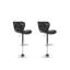 Kukkapalli Swivel Upholstered and Faux Leather Adjustable Height Bar Stool with Iron Frame-880371417