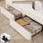Velvet Upholstered Storage Bed With LED Lights, Storage Platform Bed With 2 Drawer & Charging Station-12461071-12362180