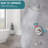 Tub Shower Faucet Set With High Pressure 8" Square Rain Shower Head，Replacement Faucet Shower Trim Kit-118159836