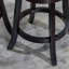 Tabouret pivotant à dossier à lattes de 24 po de hauteur comptoir, finition espresso, siège en tissu gris anthracite-310199040-310199047