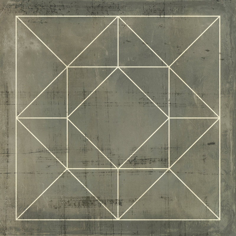 Geometric Blueprint VIII by Vision Studio - Wrapped Canvas Art Prints, 30cm H x 30cm W