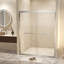 Double porte de douche coulissante en verre trempé avec cadre en nickel brossé pour salle de bain moderne