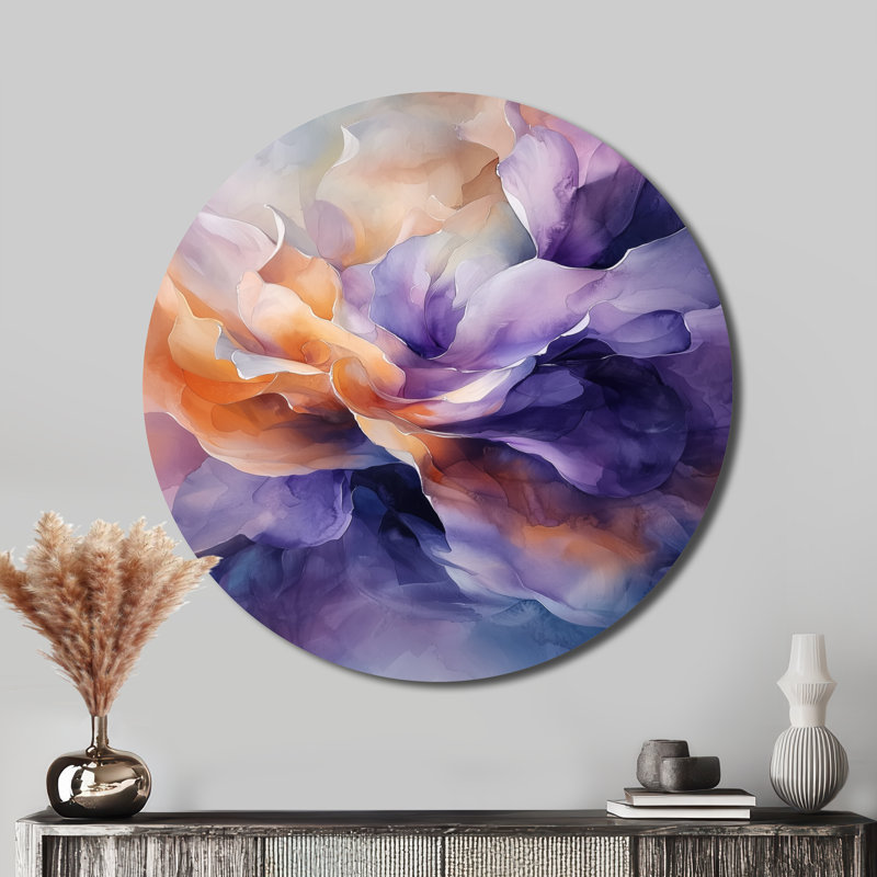 Amado - reproduction d'art moderne en métal orange, H 29 po x l 29 po