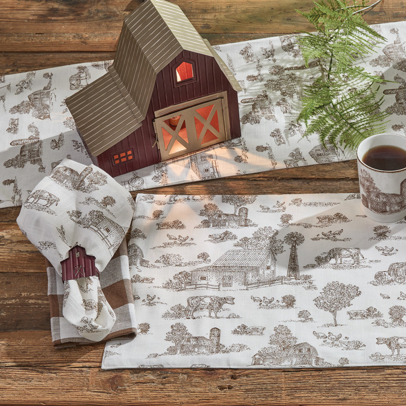 Runner No Pattern Cotton Table Runner, 36" L x 13" W