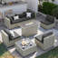 Ensemble de canapé modulaire d'extérieur en osier 8 pièces avec coussins confortables-118130923
