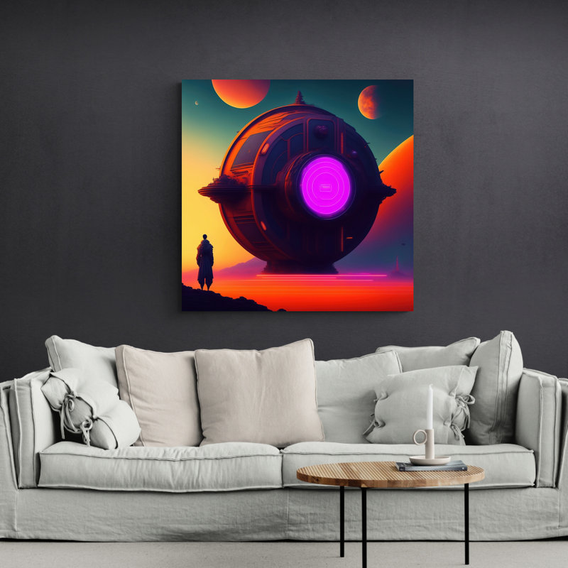 "Time Machine Pod 2" par Stephen Chambers, impression sur toile tendue, L 15 po x H 15 po