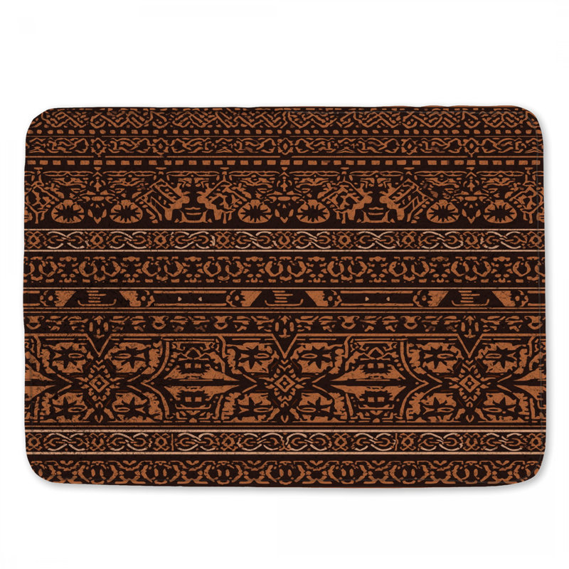 Tapis de bain Intricate Brown, L 24 po x L 17 po
