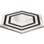 Carreau de sol décoratif en porcelaine mate hexagonale 8 po x 9 po Daltile Perpetuo (25 pièces par carton) (9,27 pieds carrés par carton)-71440869