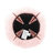 BirdRock Home 14.5" Round Faux Fur Vanity Stool, Pink-851456800