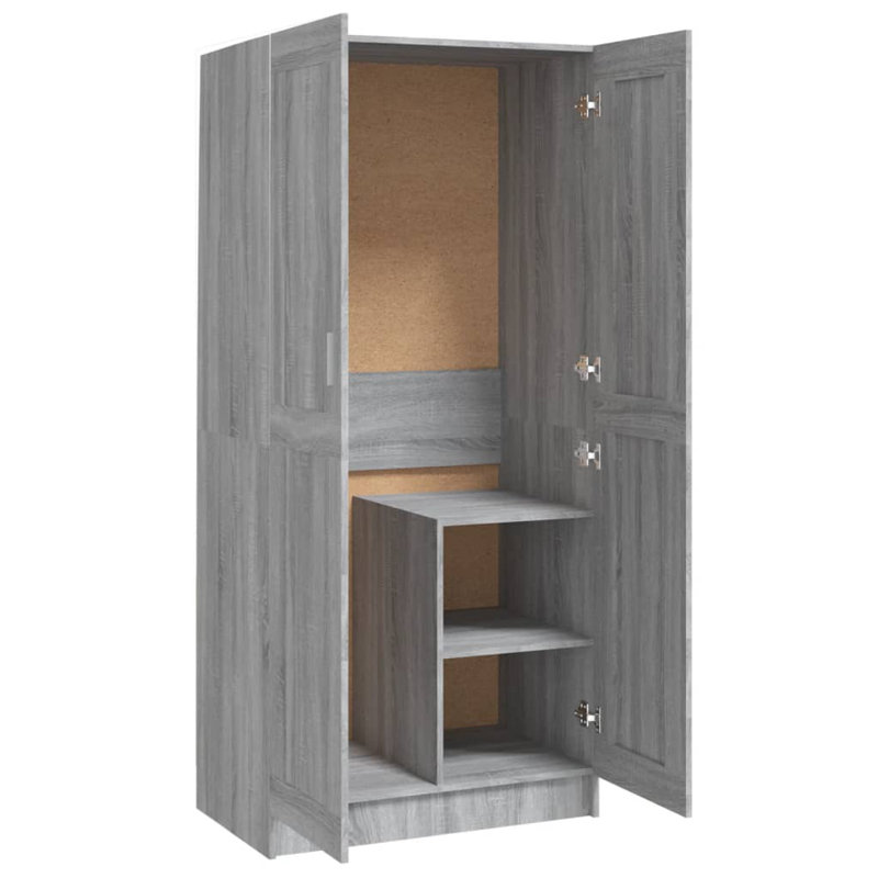 Hindelang 2 Door Manufactured Wood Wardrobe, Grey