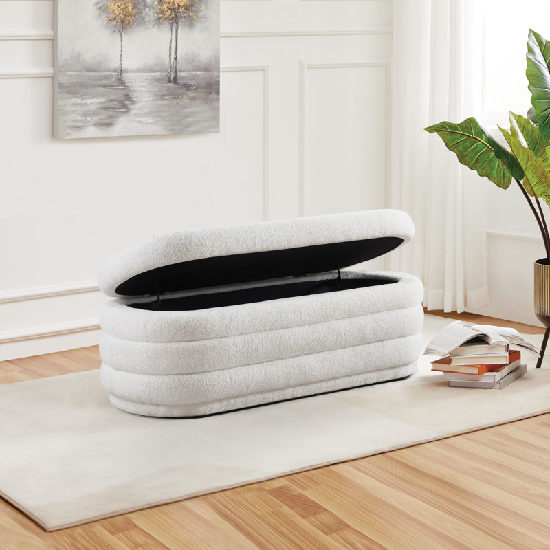 Fentress Storage Bench, Ivory