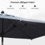 Petit parasol gris 48 "× 72" rectangulaire à manivelle et à table inclinable sans base-1785750420