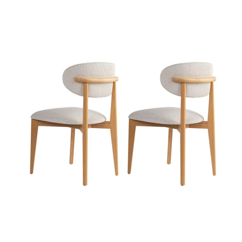 Ensemble de chaises (2 pièces), Chêne clair, Blanc
