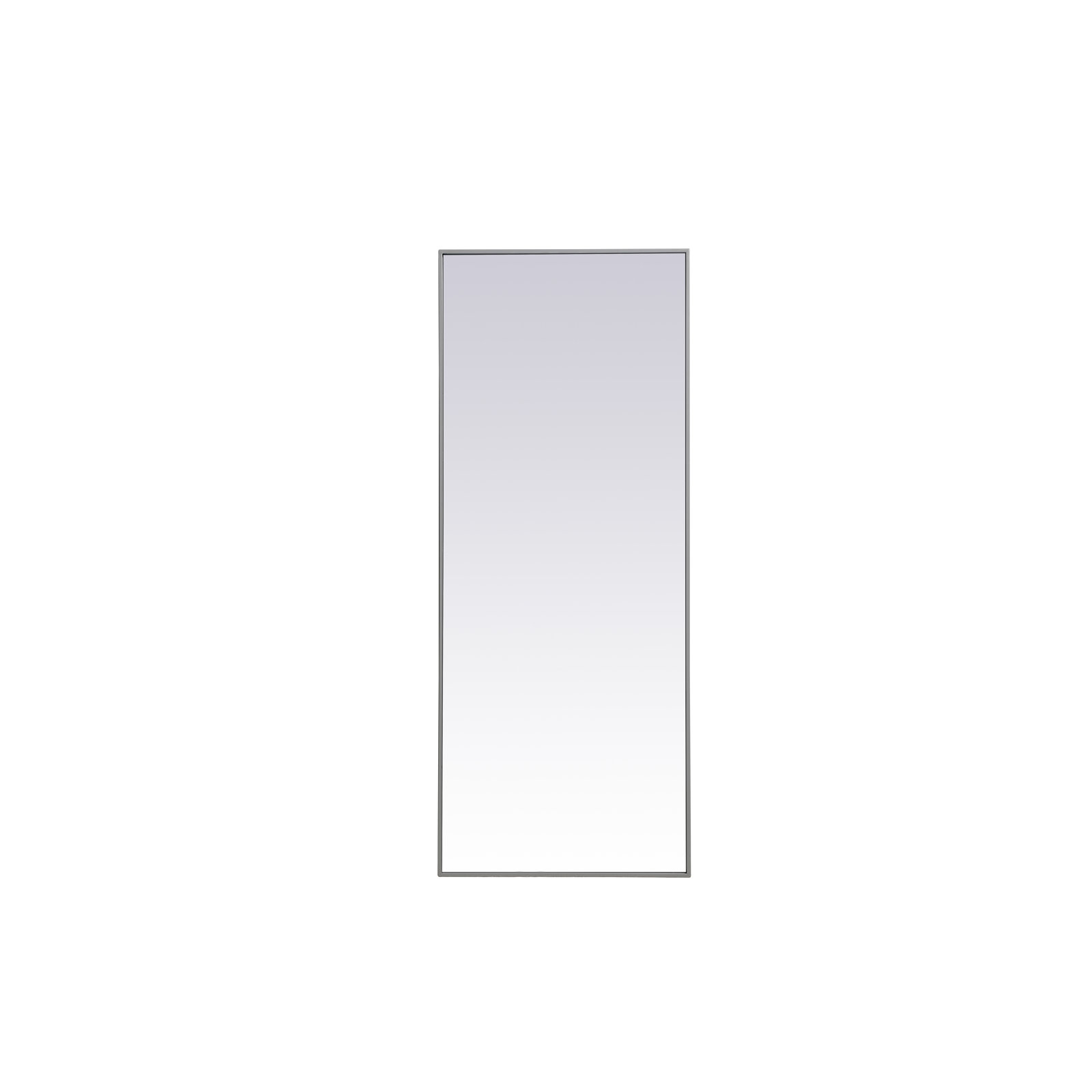 Sabine Metal Rectangle Wall Mirror, 60" x 24", Gray