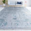 Tapis argenté et turquoise noué à la main de haute qualité-64646119