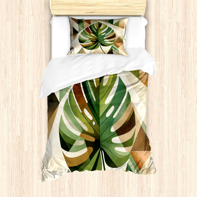 Monstera Duvet Cover, Twin Duvet Cover + 1 Standard Shams
