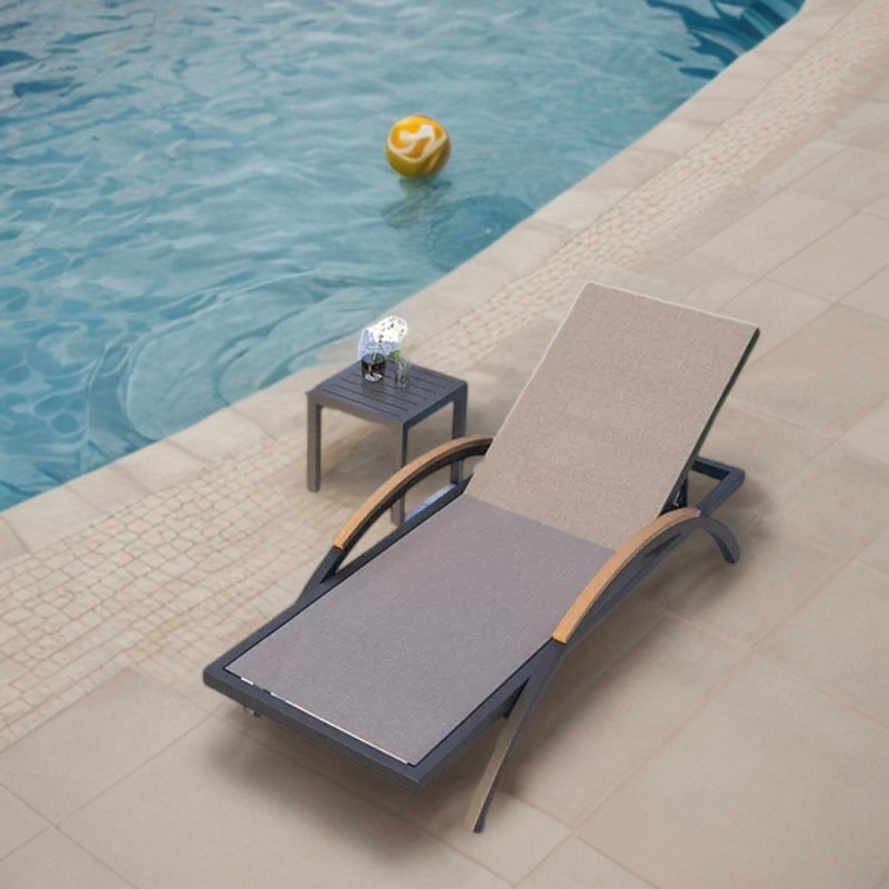 Chaises longues pour la plage, Brun / noir