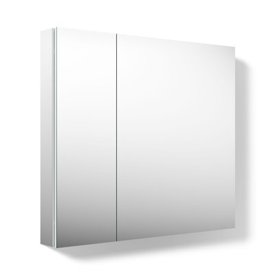 KOHLER Verdera Aluminum Double-Door Medicine Cabinet, Frameless with Adjustable Shelves, 34'' W x 30'' H