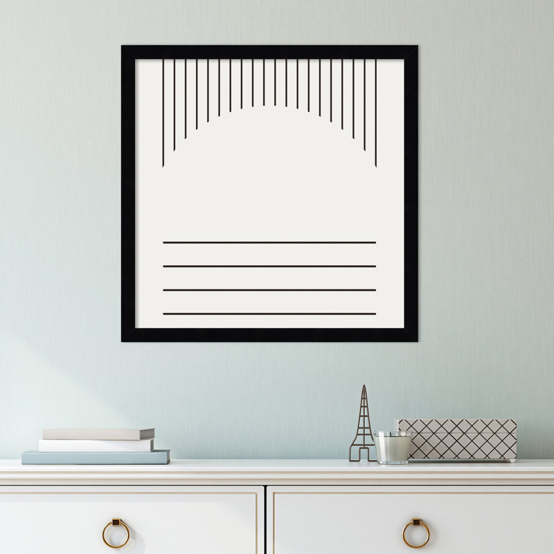 Modern Statement Stripes 2 by The Creative Bunch Studio, 21" H x 21" W x 1" D, Black