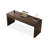 Tan Rectangular Solid + Manufactured Wood+Leather with 3 drawers desk-109803544