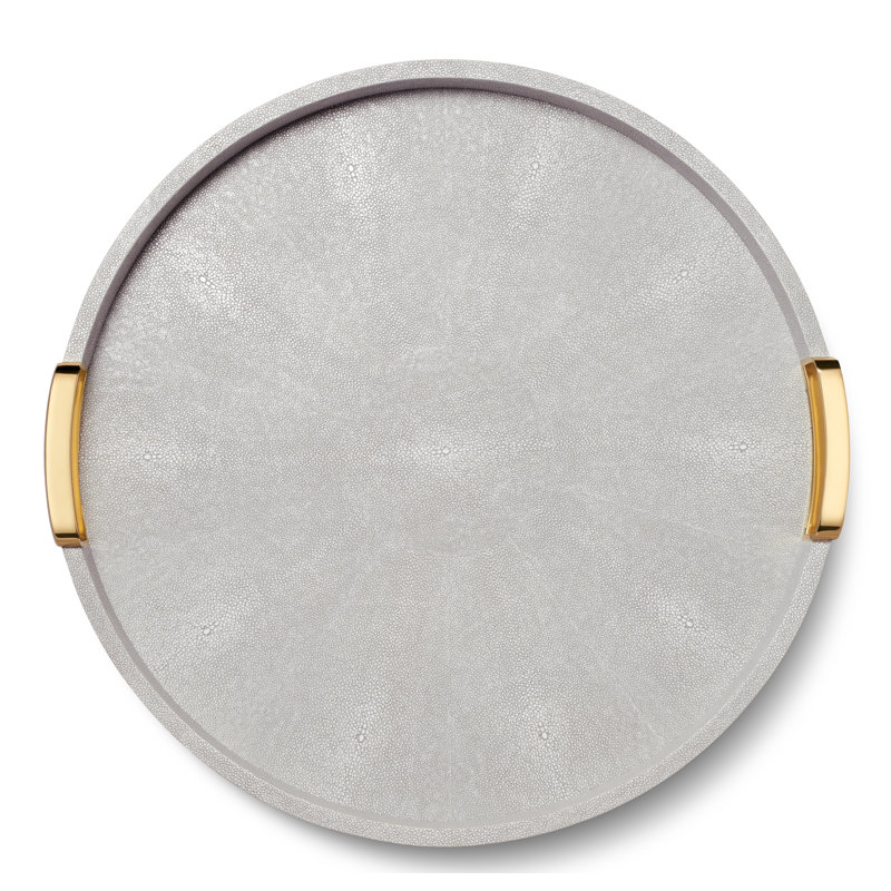 Carina Decorative Tray, 1.8" H x 16.3" W x 16.3" D, Dove