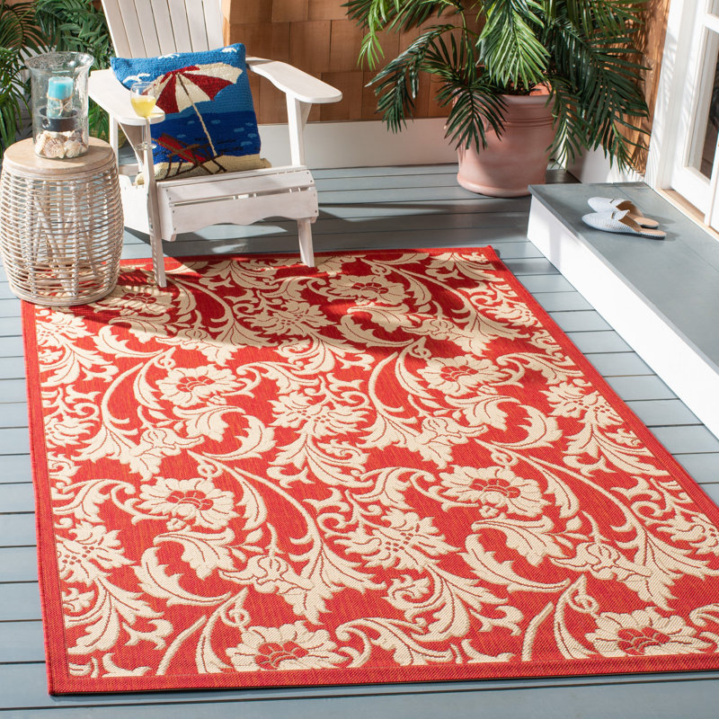 Herefordshire Performance Floral Indoor/Outdoor Area Rug, Rectangle 4' x 5'7"