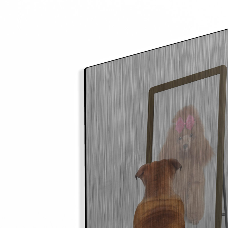 Art mural en métal luxueux «Mirror View» par John Hovenstine, 16 po x 24 po, H 24 po x l 16 po