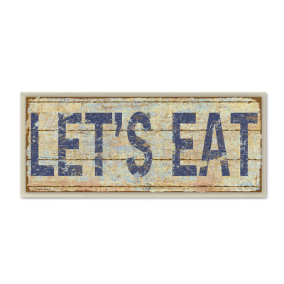 « let manger »-cadre photo, art textuel sur bois