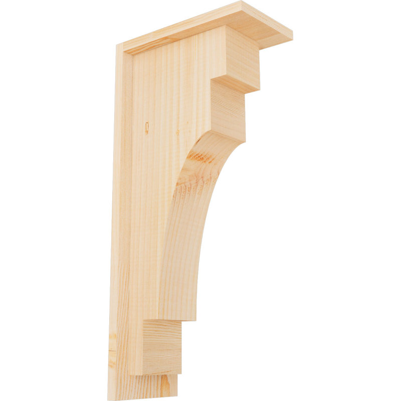 Corbeau méditerranéen avec contre-plaque, H 22 po x l 5,5 po x P 10 po, Sapin de Douglas, Lisse