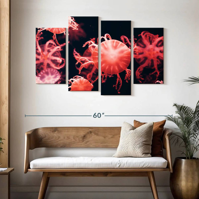 Red Jellyfish, H 32 po x l 52 po