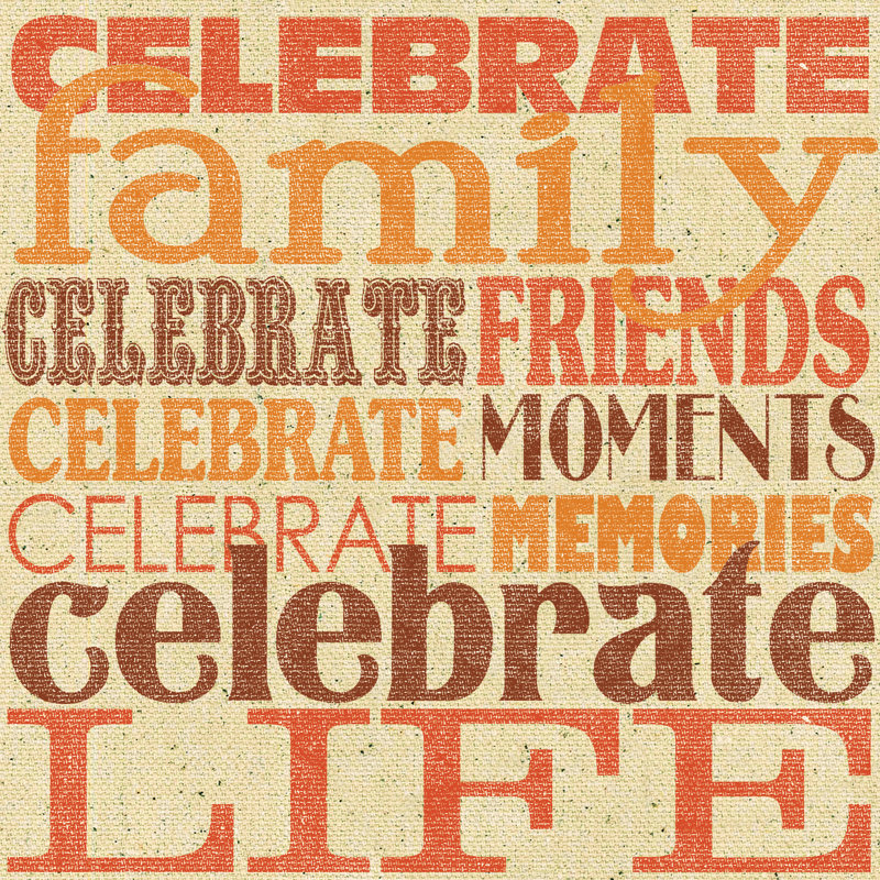 Celebrate 2 - Wrapped Canvas Print, 30cm H x 30cm W x 3.8cm D
